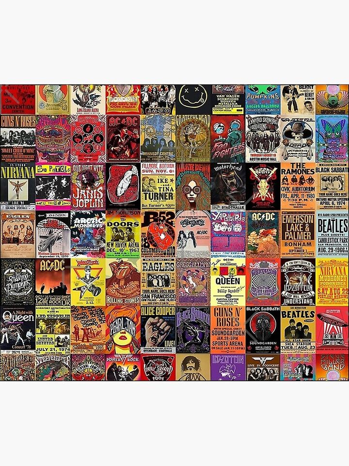 Rock Band Posters Shower Curtain