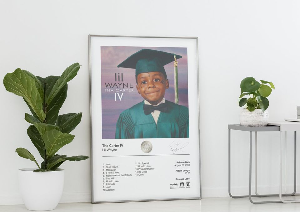 Lil Wayne Poster - Tha Carter IV Album Cover Poster