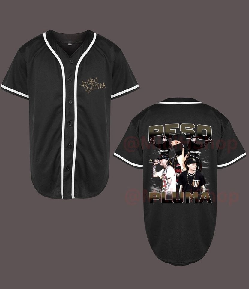 Bad Bunny Jersey, Black Baseball Jersey