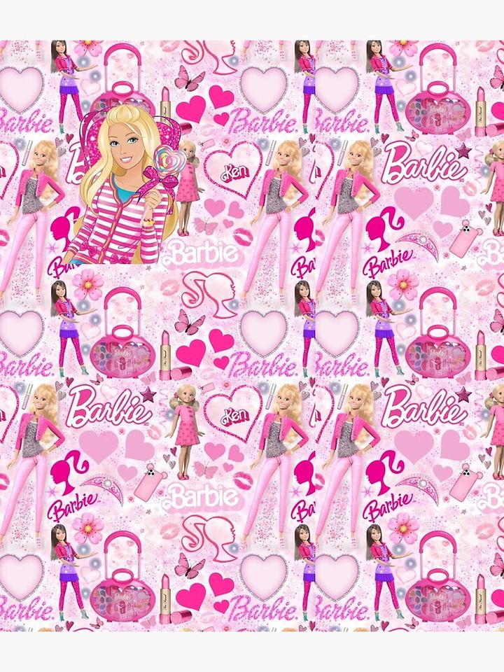 Barbie Collage With Queen Barbie On Pocket - Backpack