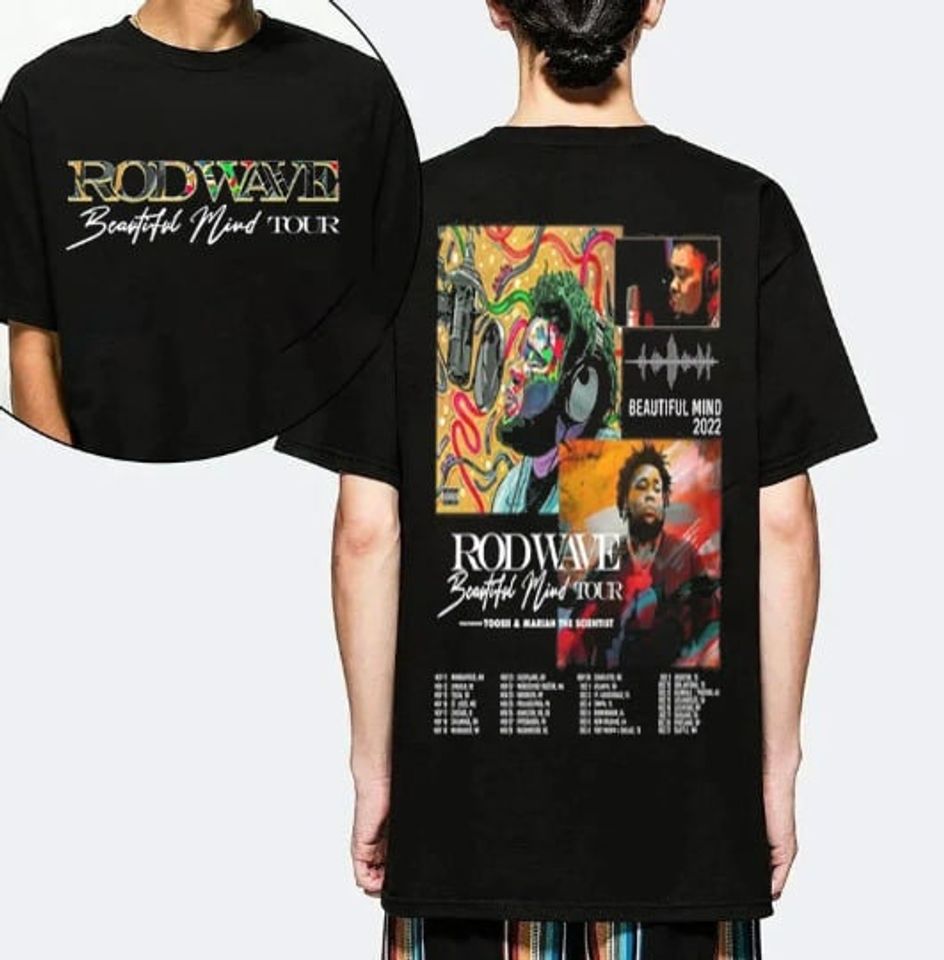 Rod Wave Beautiful Mind 2022 2023 Tour Shirt