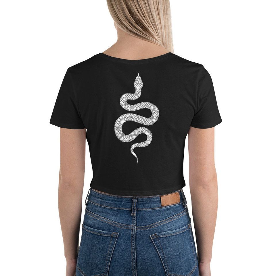 Reputation Album "Did Something Bad" Snake Flowy Crop Top