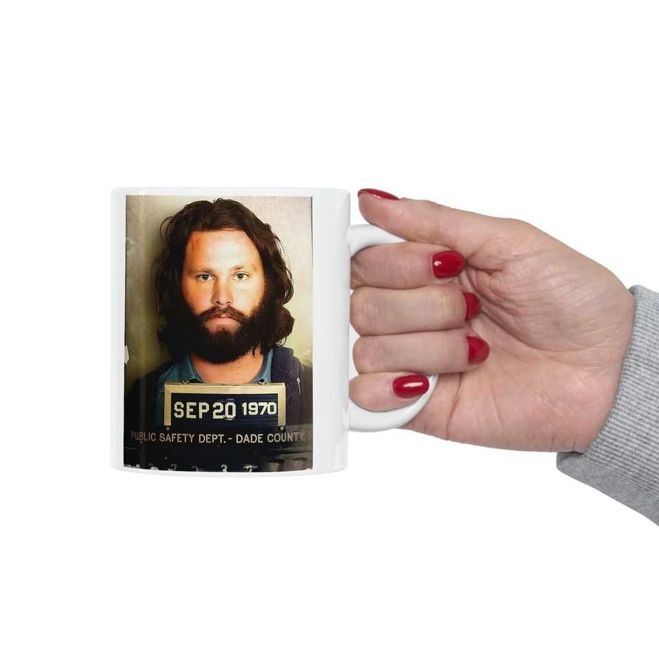 Jim Morrison Mugshot Coffee Mug