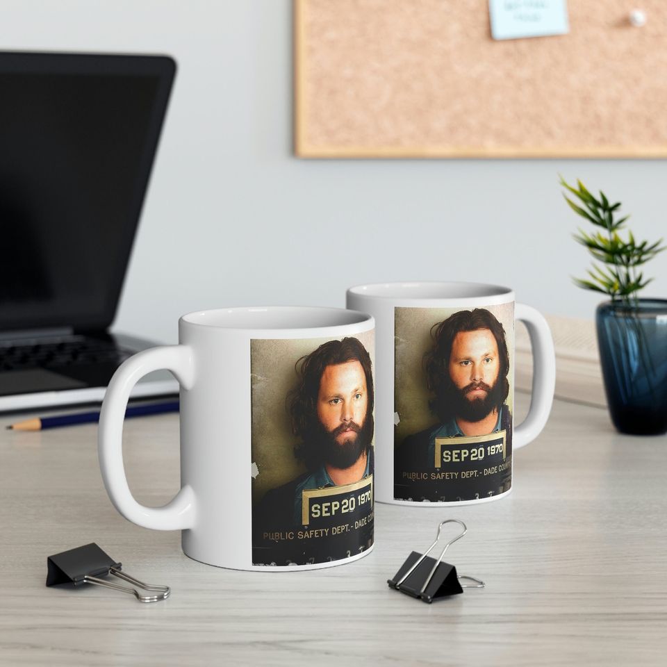Jim Morrison Mugshot Coffee Mug
