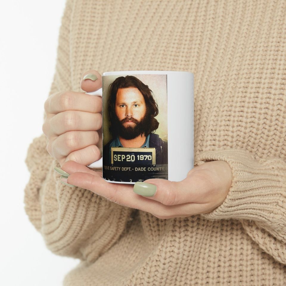 Jim Morrison Mugshot Coffee Mug