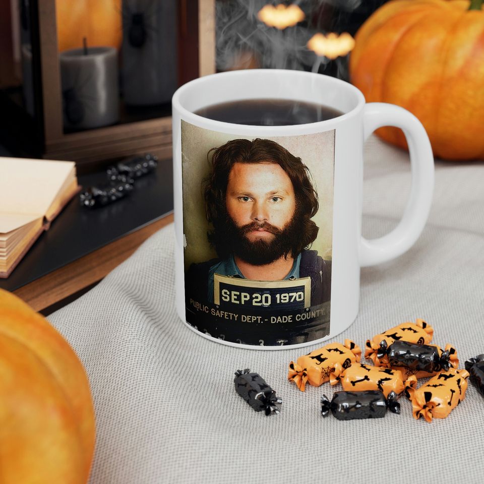 Jim Morrison Mugshot Coffee Mug
