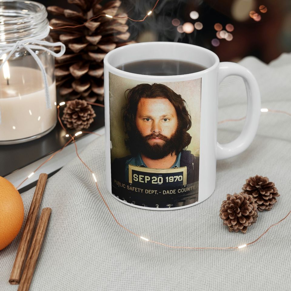 Jim Morrison Mugshot Coffee Mug