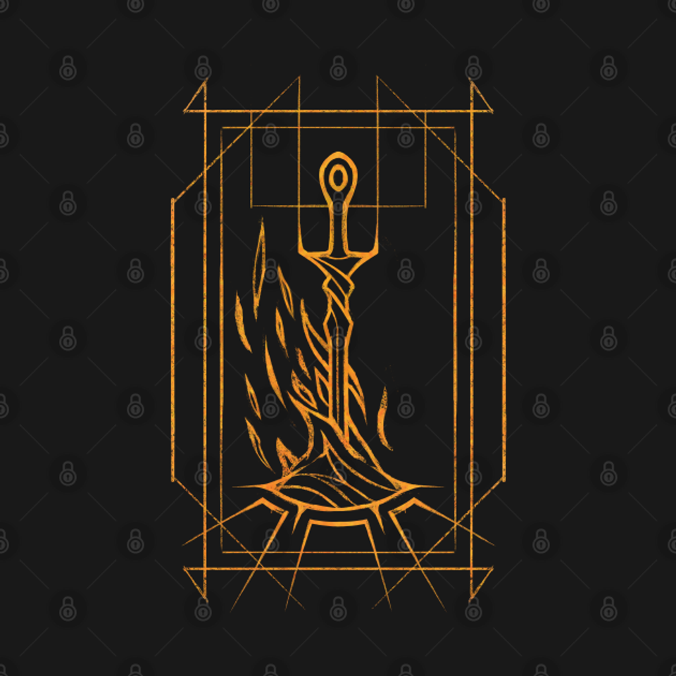 Minimalist Bonfire - Dark Souls 3 - T-Shirt