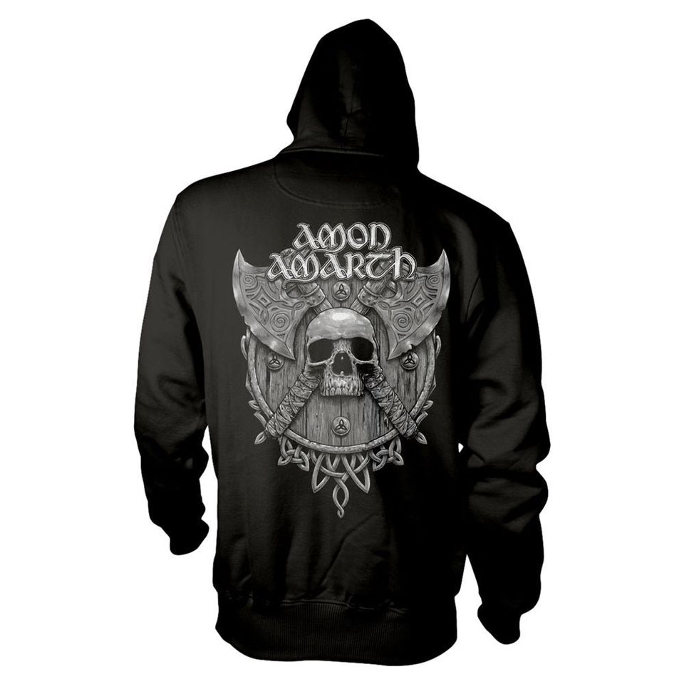 Amon Amarth Unisex Hooded Top: Grey Skull