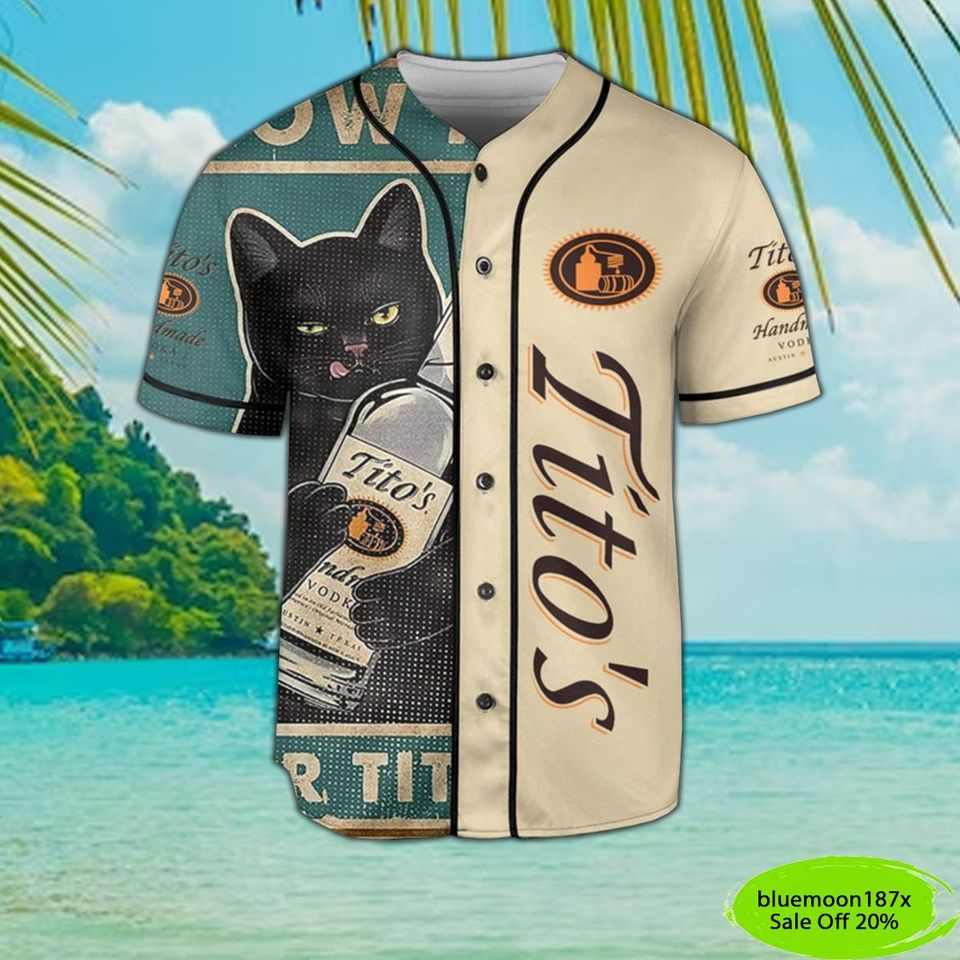 Titos Vodka Baseball Shirt, Titos Vodka Baseball Jersey