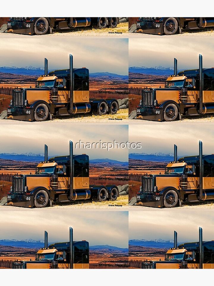 Black and Gold Peterbilt Backpack