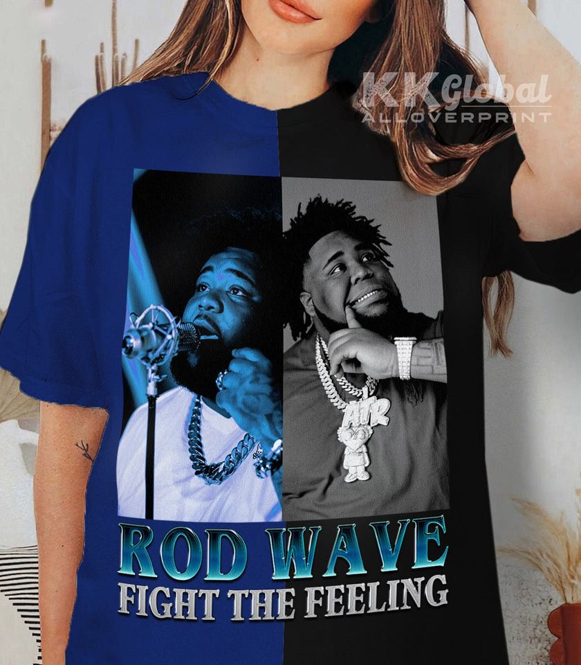 Rod Wave Split Shirt, Y2K 90s Merch Vintage Fight The Feeling Shirt, Rod Wave 2023 Graphic  Split Tee - 050723S10-72
