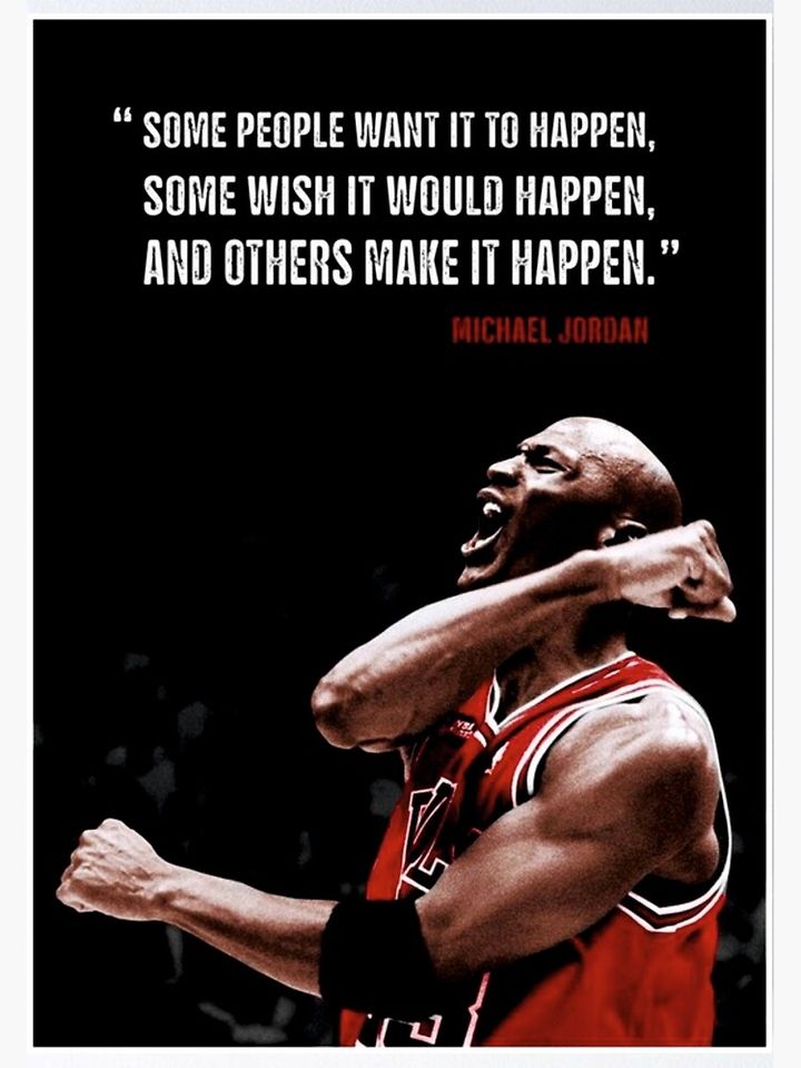 Make it Happen - Michael Jordan Poster Premium Matte Vertical Poster