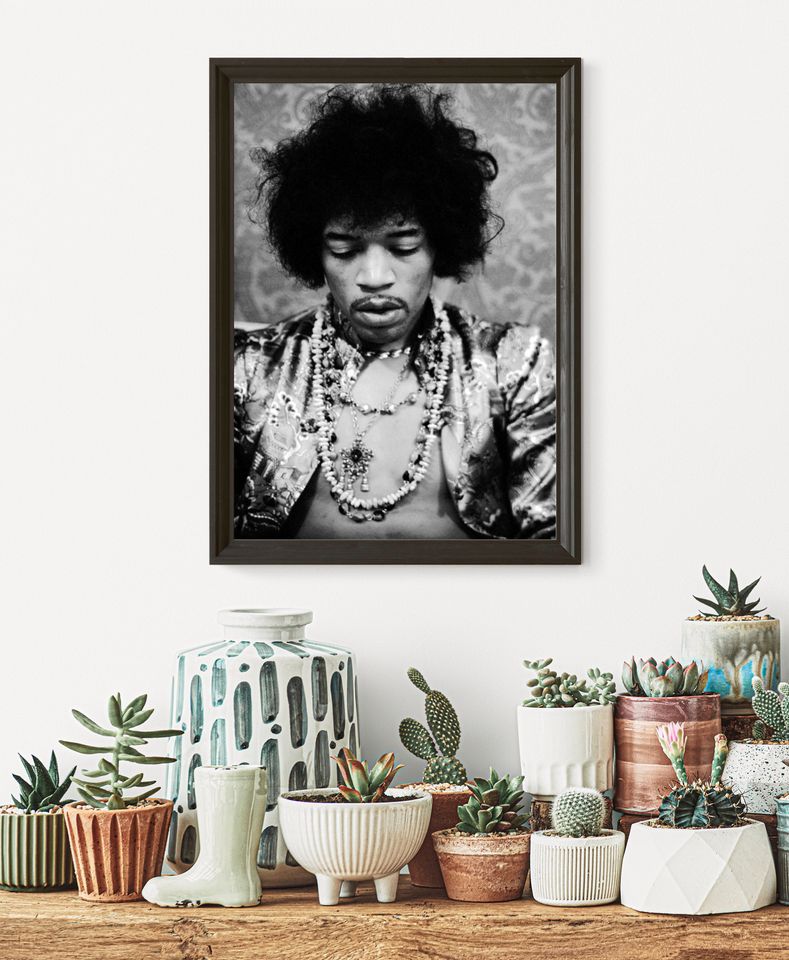 Jimi Hendrix Poster, Vintage Music Poster