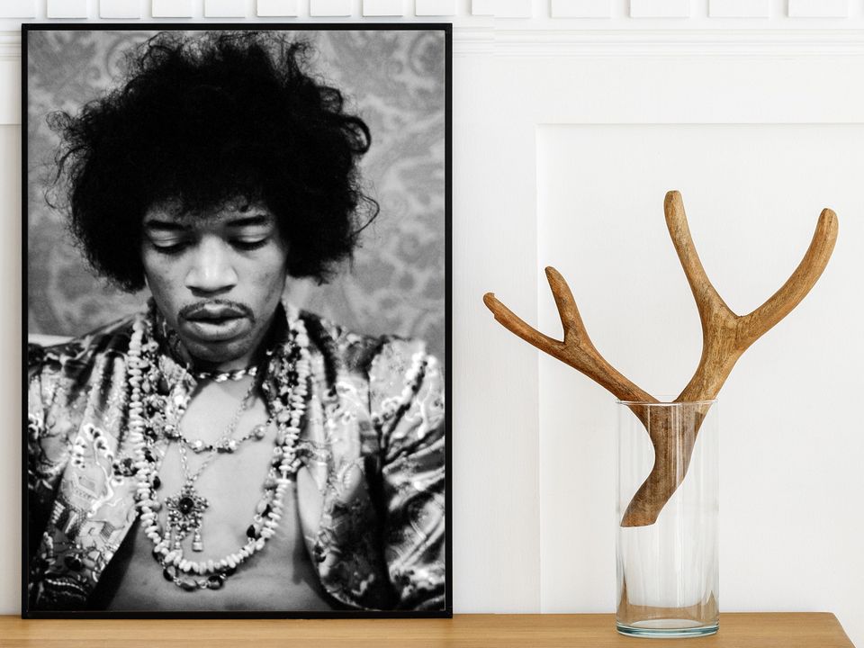 Jimi Hendrix Poster, Vintage Music Poster