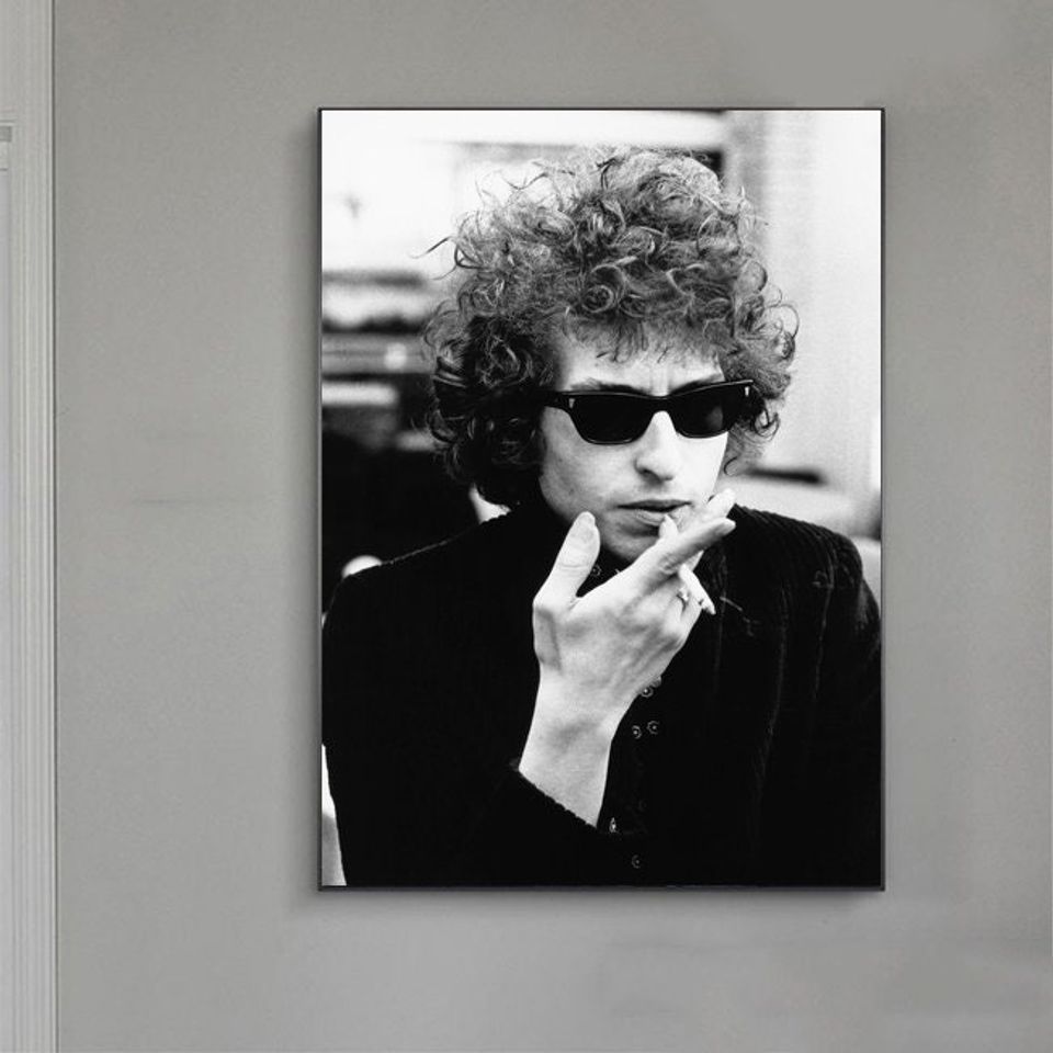 Bob Dylan Poster, Retro Music Poster