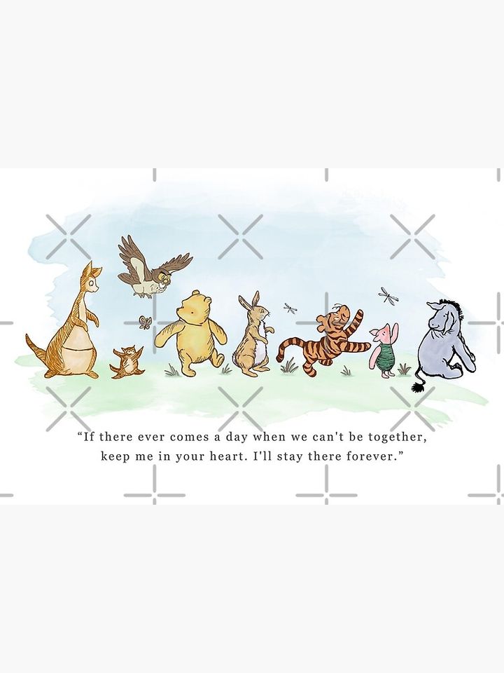 Classic Winnie the Pooh and Friends Premium Matte Vertical Poster