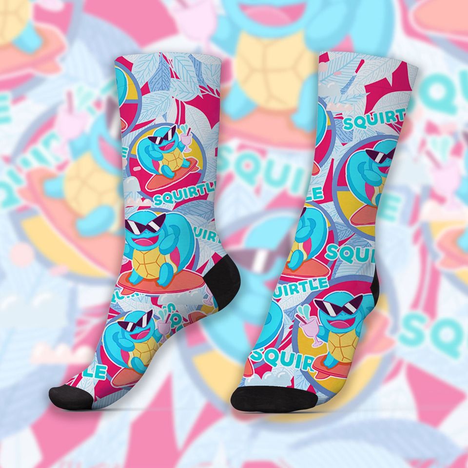 Squirtle Fun Ice Blue Pattern Hawaiian shirt, Anime