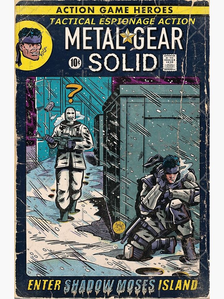 Metal Gear Solid - 'Enter Shadow Moses' Comic Book Fan Art Premium Matte Vertical Poster