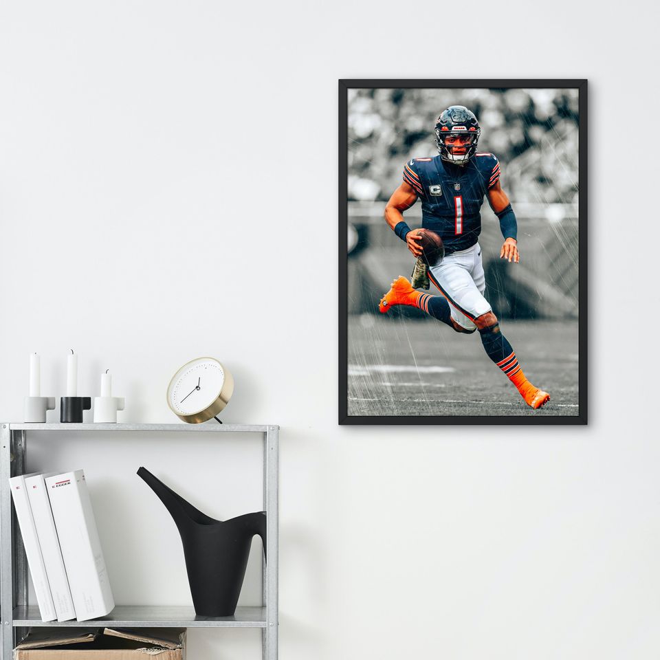Justin Fields Chicago Bears Poster