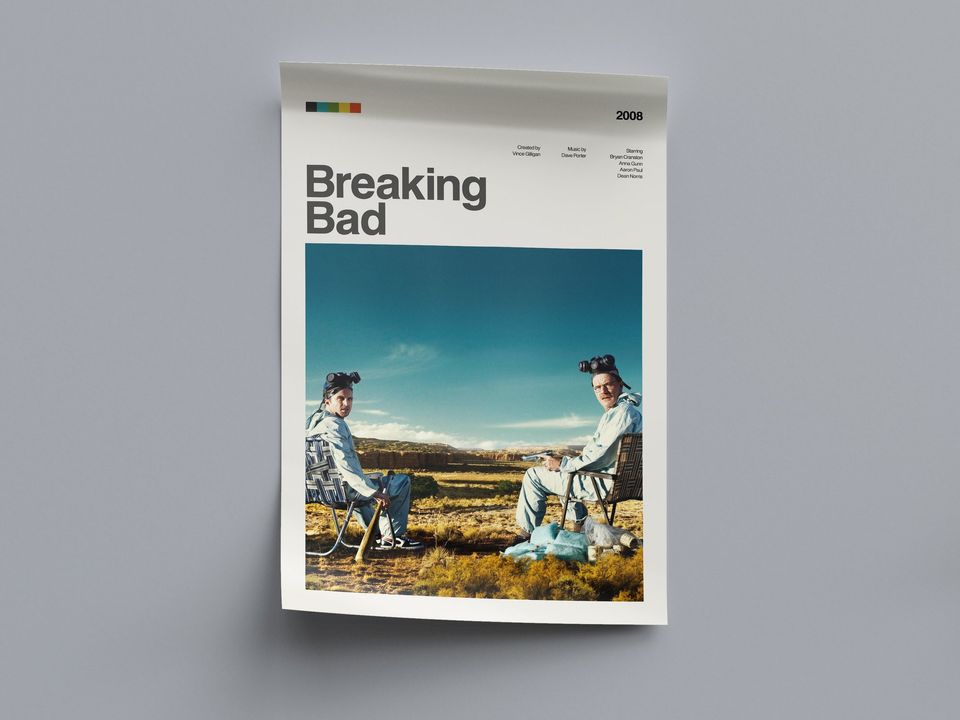 Breaking Bad Tv Series Poster, Modern Tv Series Poster