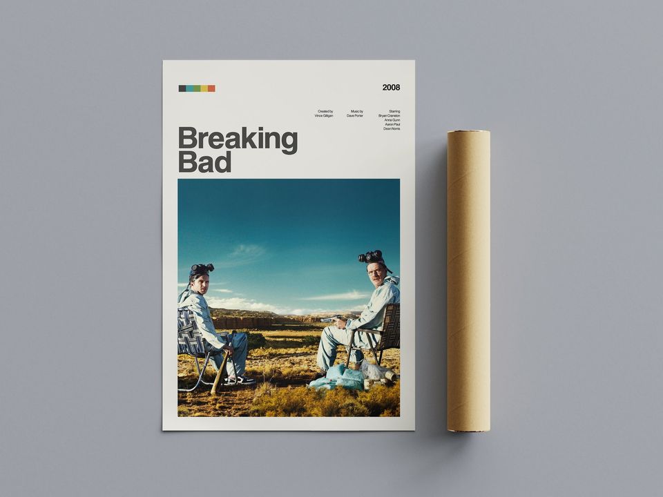 Breaking Bad Tv Series Poster, Modern Tv Series Poster