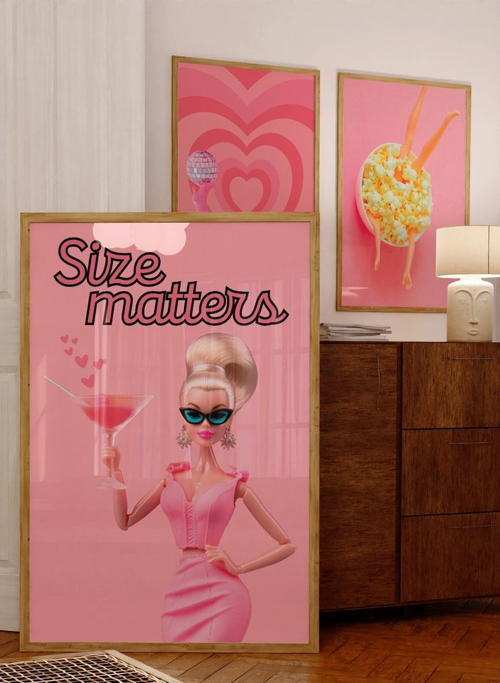 Funny Barbie Wall Art, Cocktail Barbie Poster