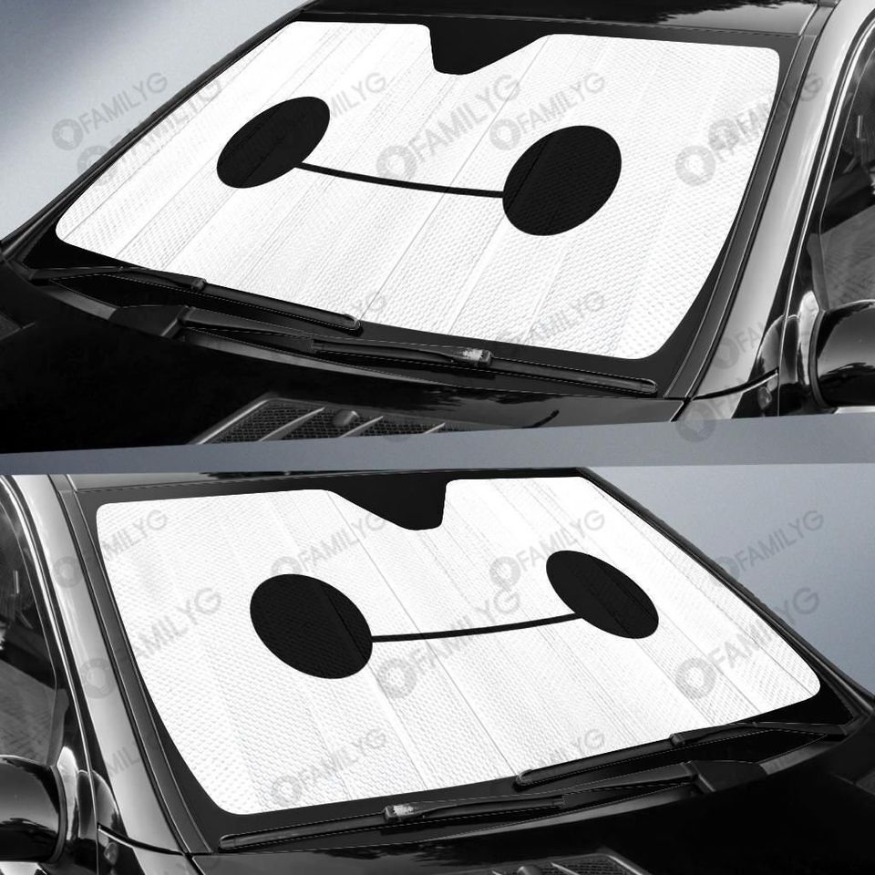 Baymax Face Funny Car Sun Shades