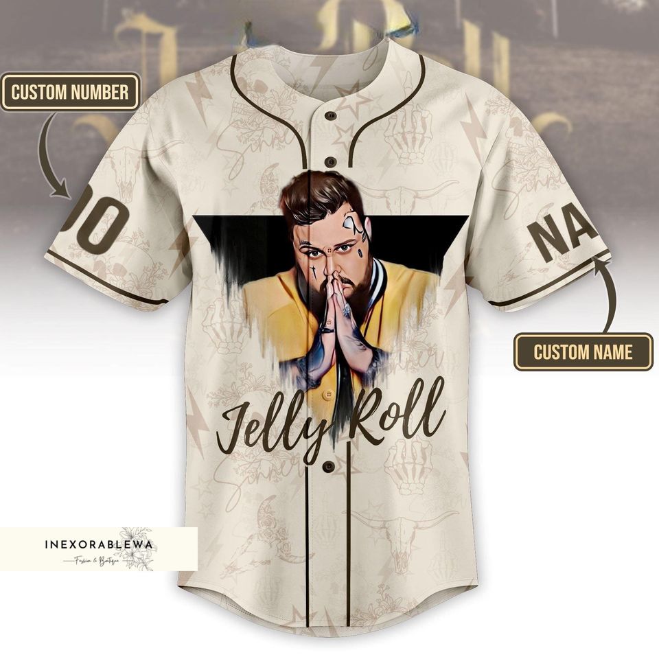 Jelly Roll Jersey Shirt, Custom Jelly Roll Baseball Jersey