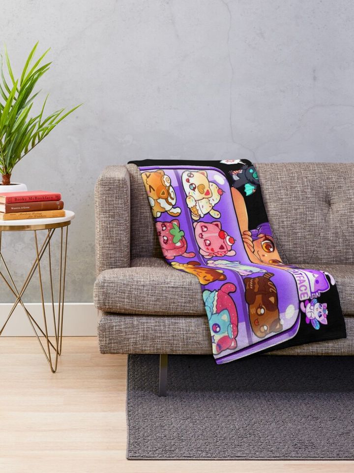 Aphmau Meow Plushies Anime Cats Throw Blanket