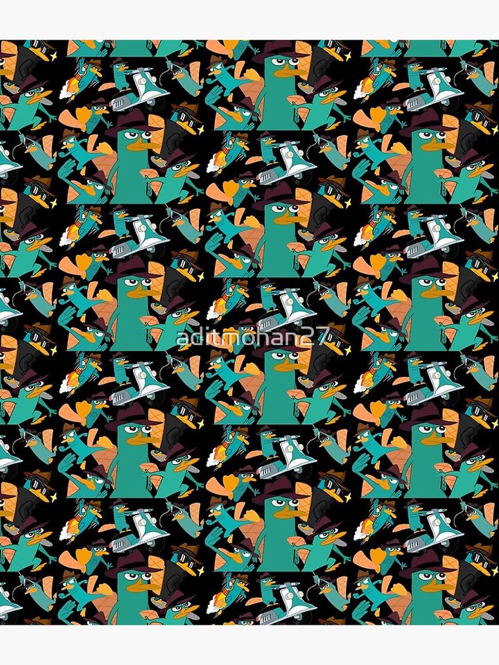 Perry the platypus phineas and ferb collage design  Backpack