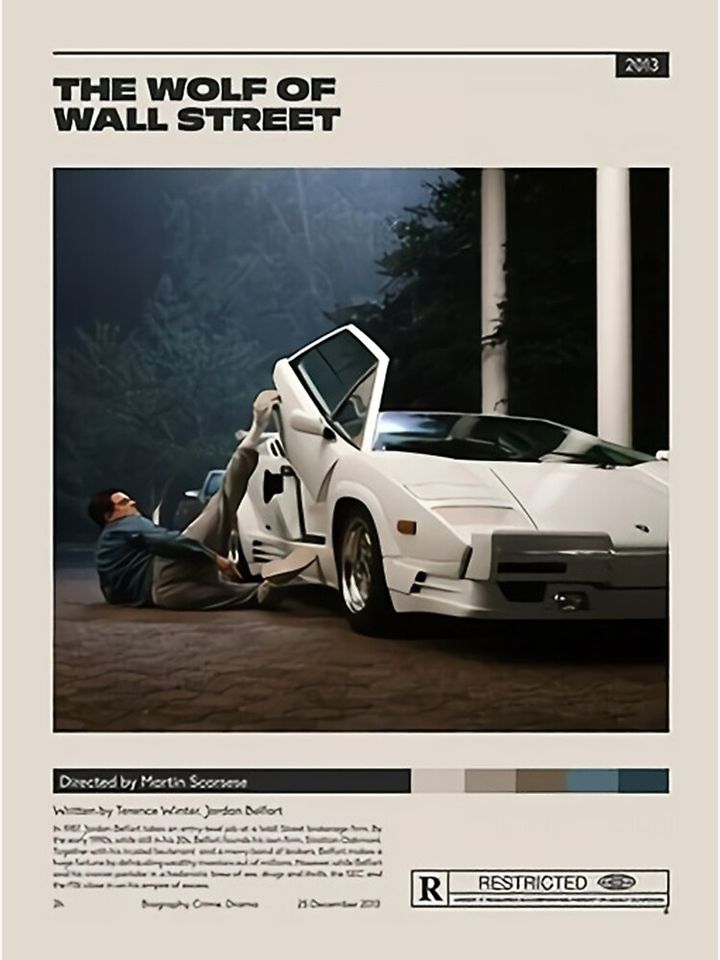 The Wolf of Wall Street Poster Premium Matte Vertical Poster