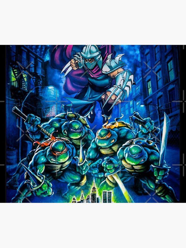 TMNT hyper stone Manhattan Shower Curtain