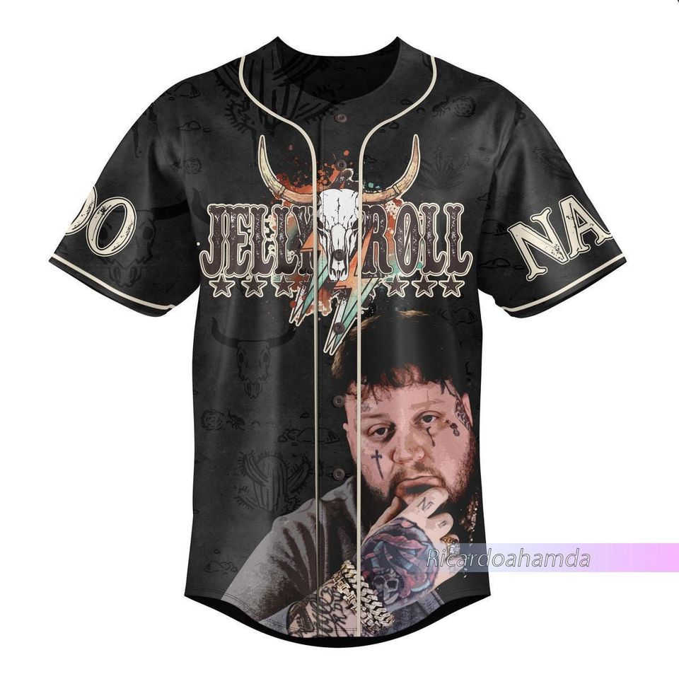 Personalized Jelly Roll Baseball Jersey Shirt, Jelly Roll Jersey