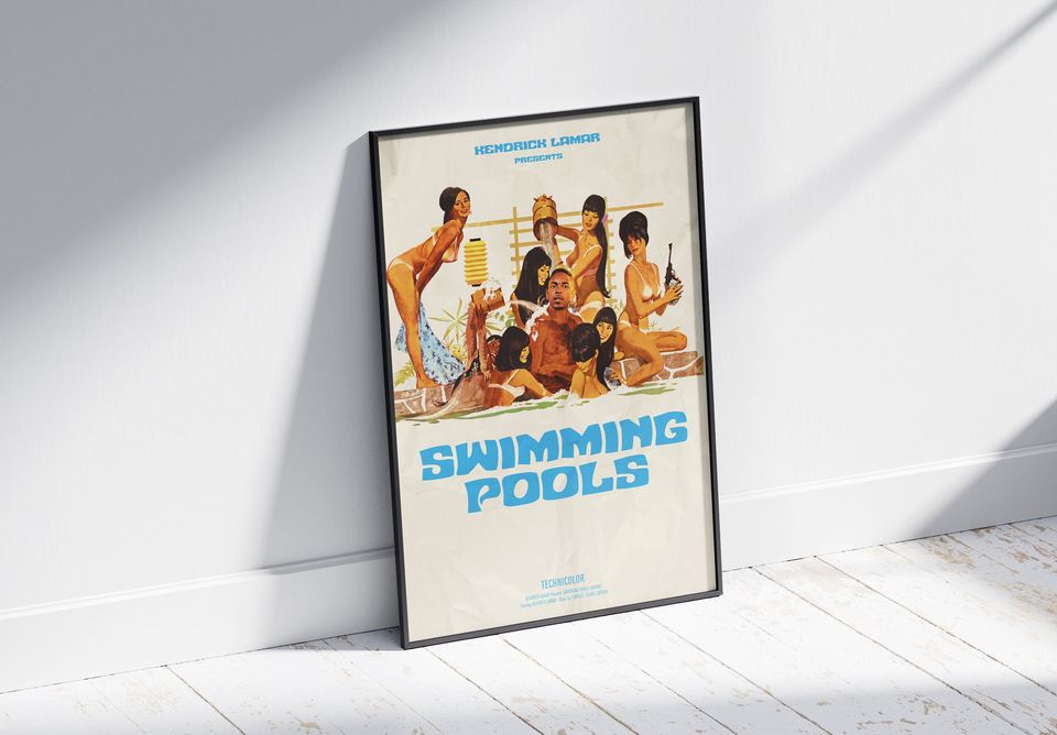 Kendrick Lamar Swimming Pools Vintage Movie Poster