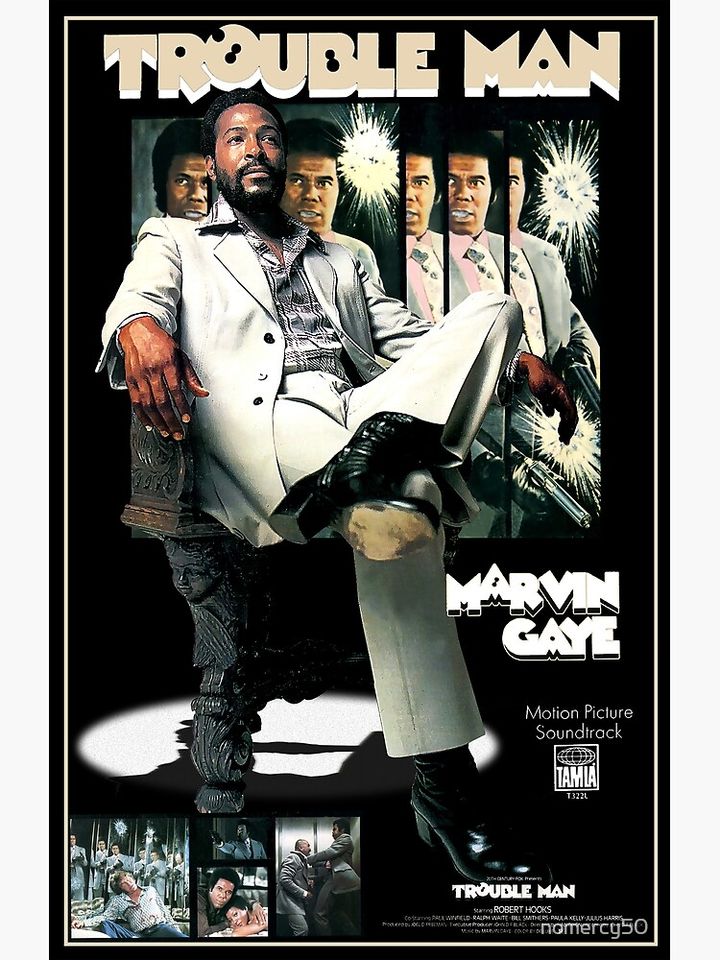 Marvin Gaye "Trouble Man" D-9 Poster Premium Matte Vertical Poster