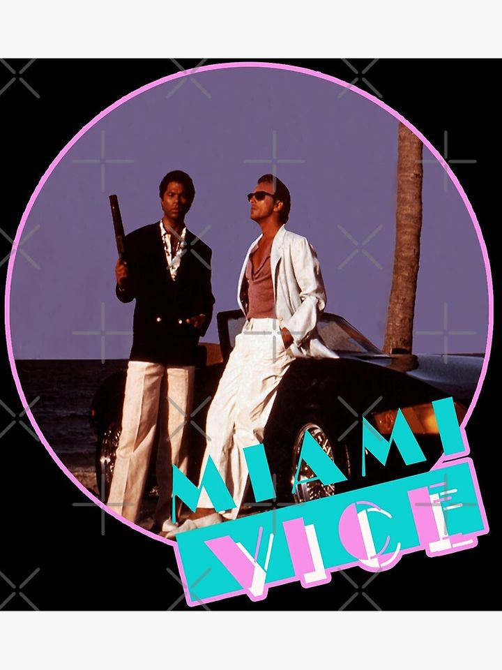Miami Vice Retro Premium Matte Vertical Poster