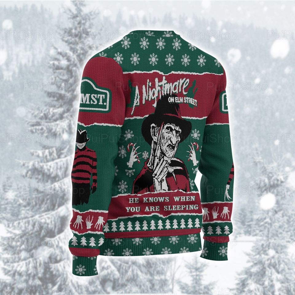 Freddy Krueger Christmas Sweater, Freddy Ugly Sweaters