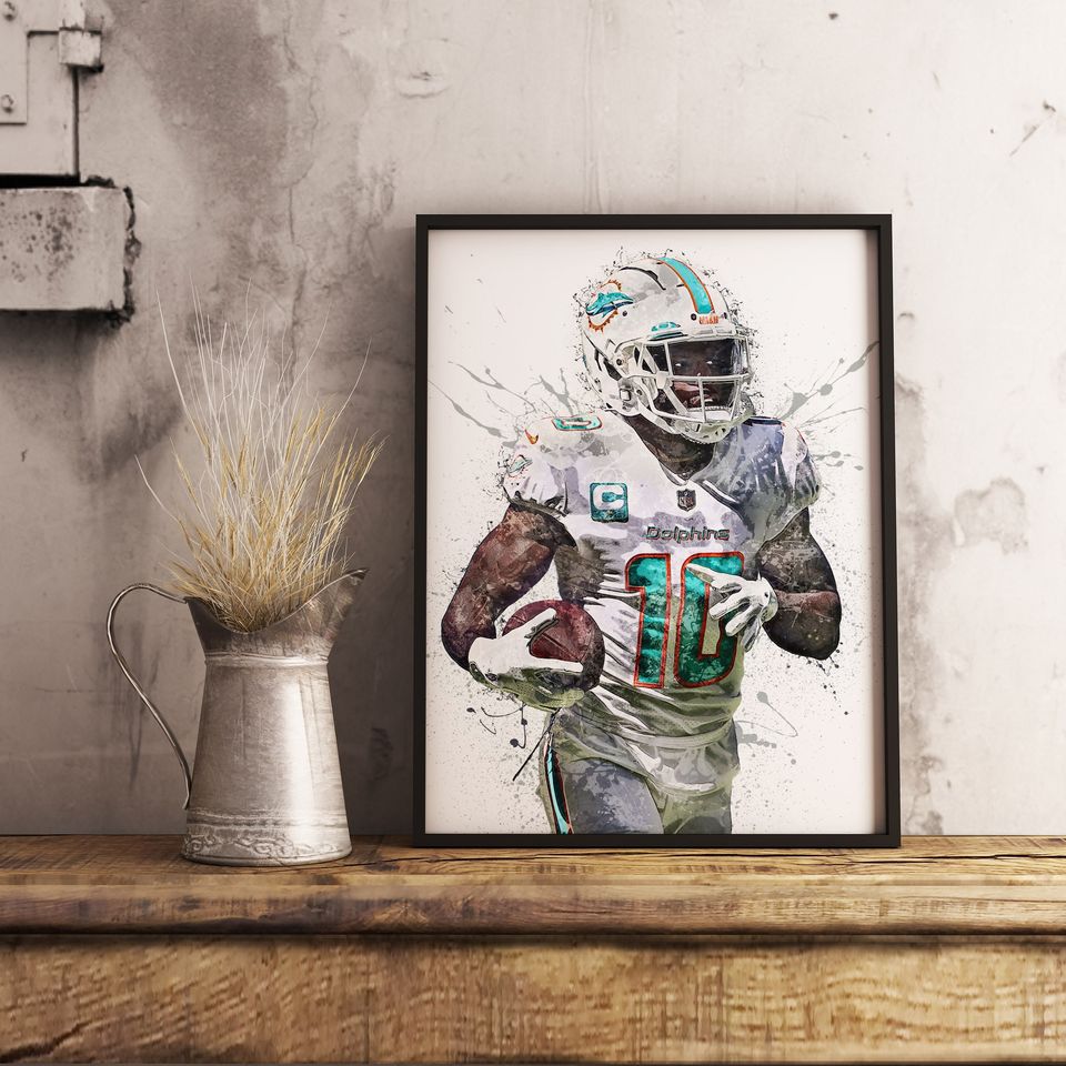 Tyreek Hill Poster, Miami Dolphins