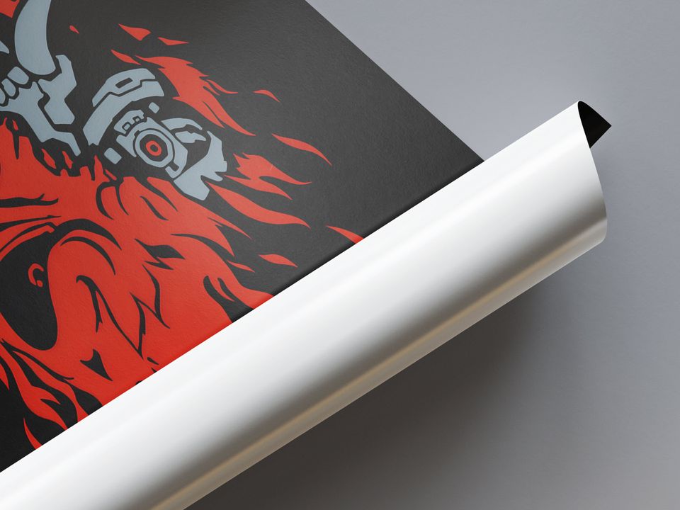 Cyberpunk 2077 Poster | Samurai Logo Poster | Gaming Poster