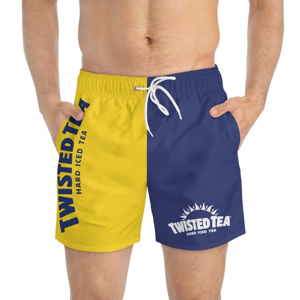 Twisted Tea Beer Swim Trunks-Shorts