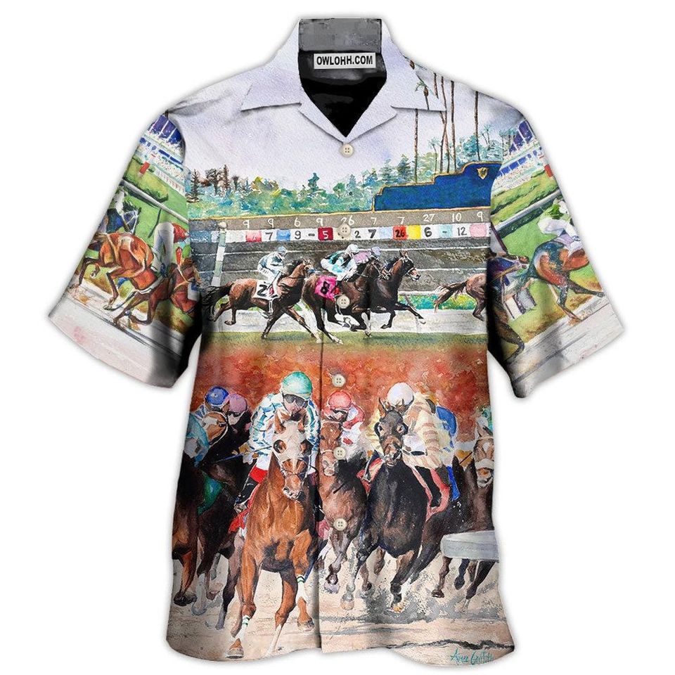 Horse Racing Wild Power Hawaiian Shirt