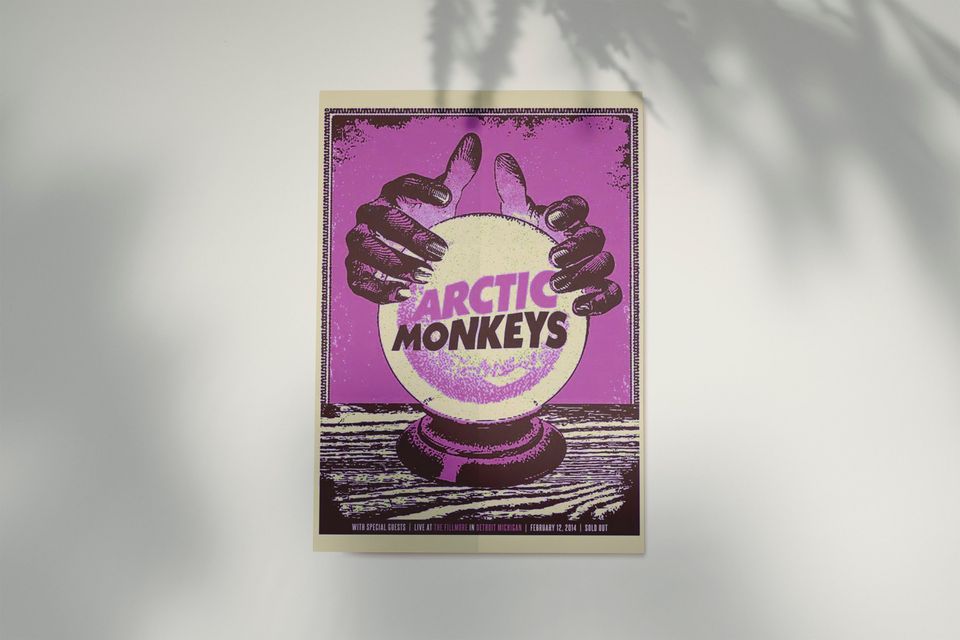 Arctic Monkeys Poster,Arctic Monkeys Retro Poster