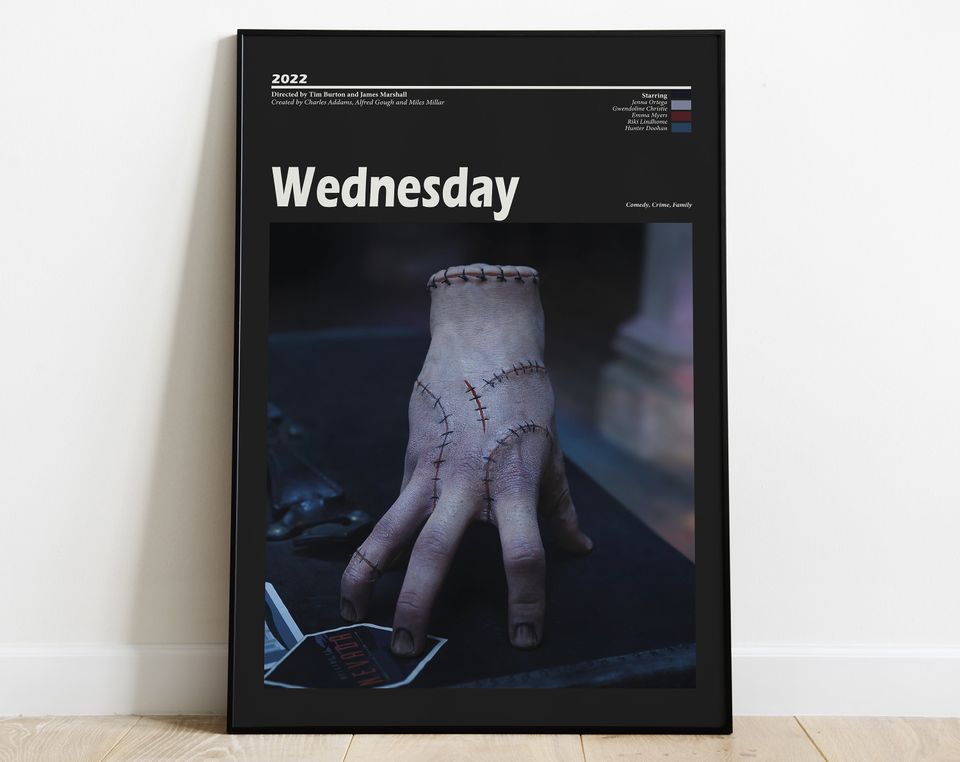 Wednesday Poster, The Things from Wednesday, Addams Family Posters