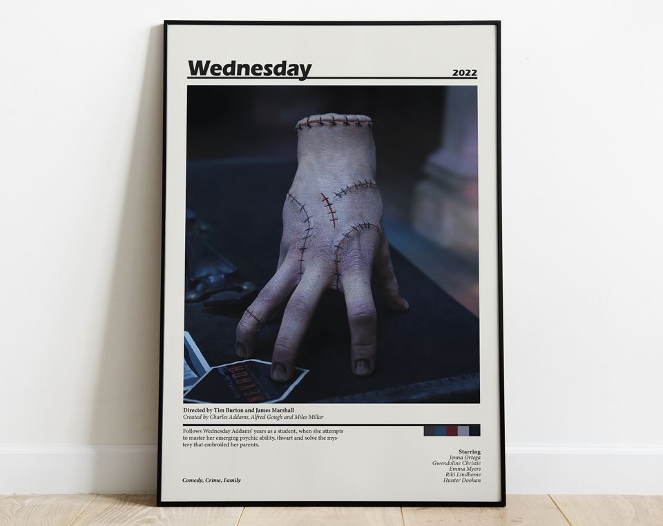 Wednesday Poster, The Things from Wednesday, Addams Family Posters