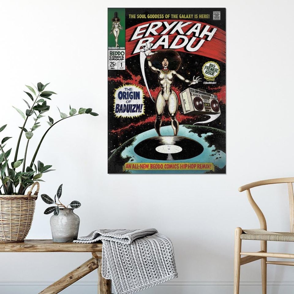 Erykah Badu Comic Art Book Poster