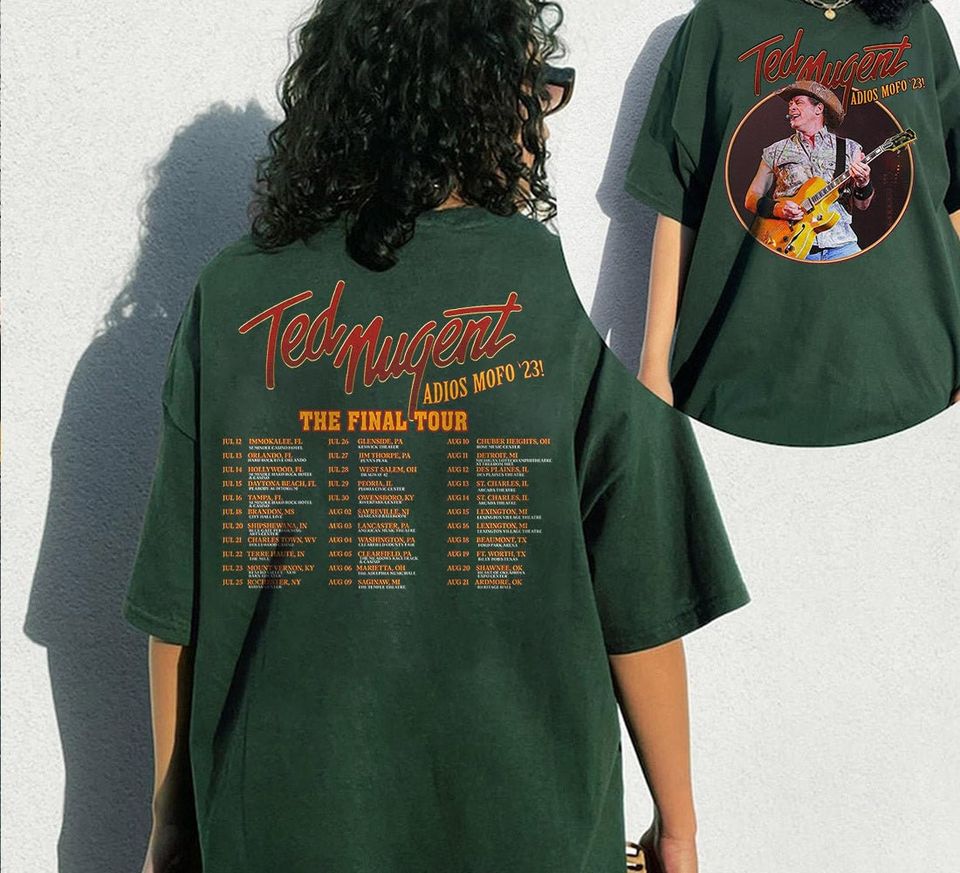 Ted Nugent Adios Mofo 2023 Tour Shirt, Nugent Final Tour Shirt