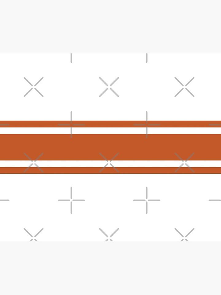 Burnt Orange & White Power Stripe Shower Curtain