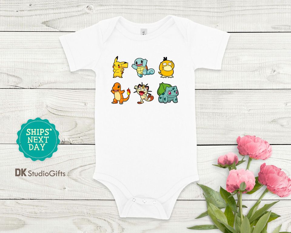 PKM Characters Inspired Baby onesie