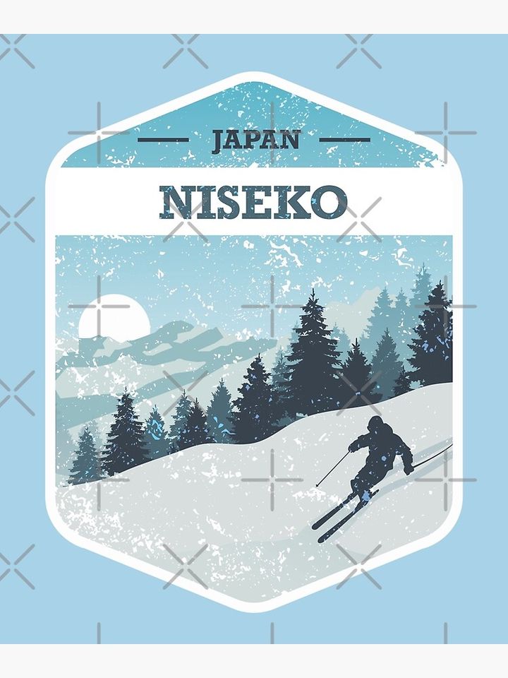 Niseko Ski Resort in Japan Premium Matte Vertical Poster